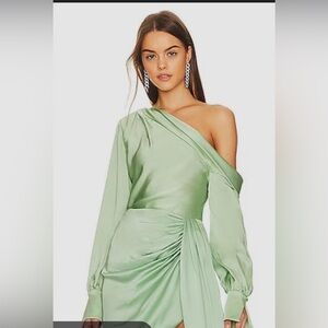 Simkhai one shoulder draped top